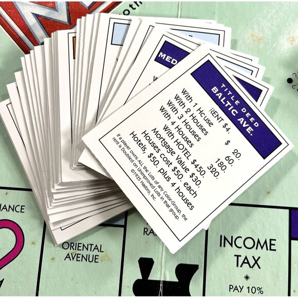 Monopoly Deluxe Edition Vintage 1995 Parker Brothers Board Game - Picture 9 of 14